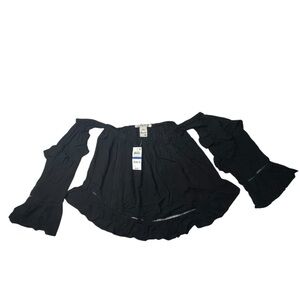 American Rag Black Off the Shoulder Top Size XL NWT